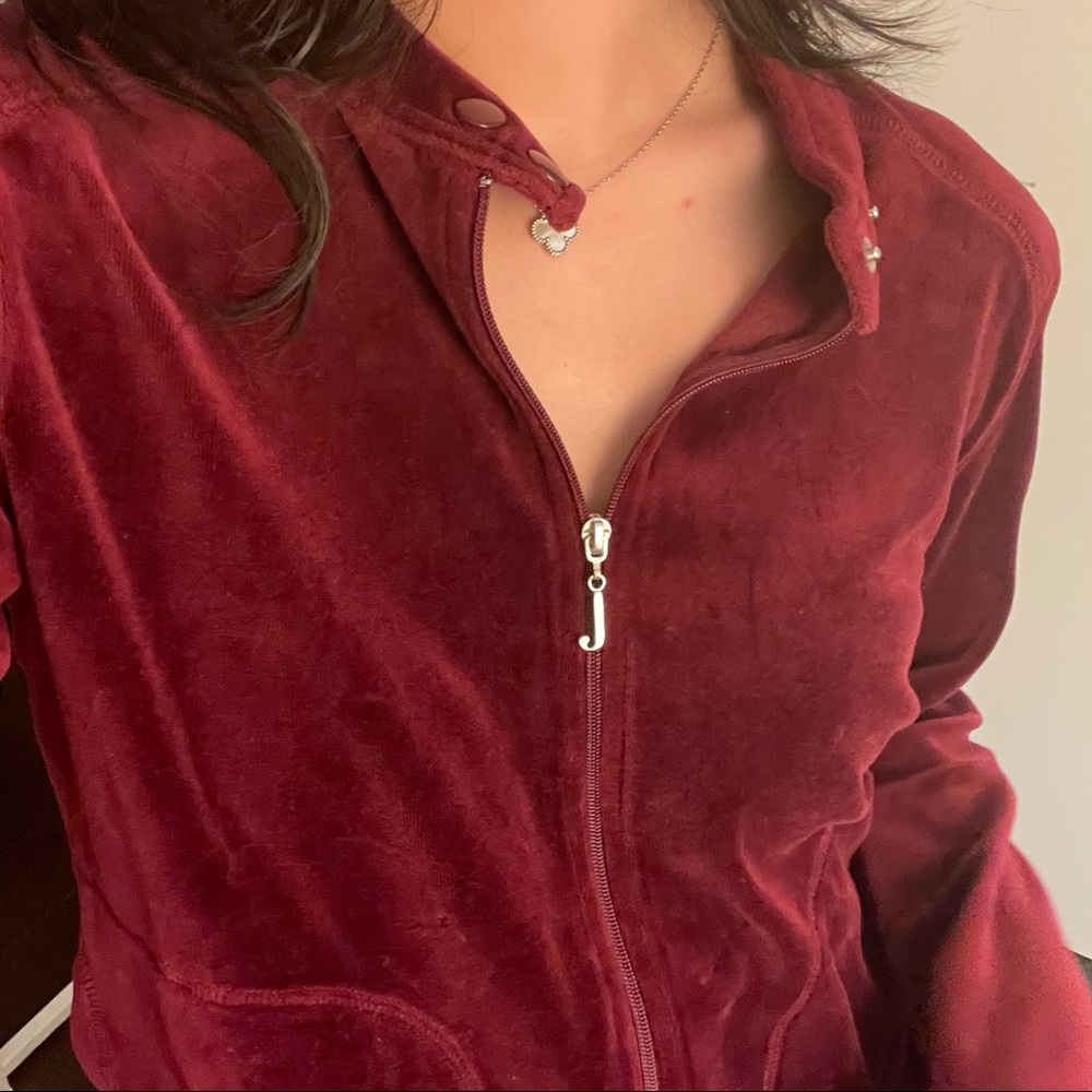 Juicy Couture Velvet Zipup Bomber Jacket (size S)